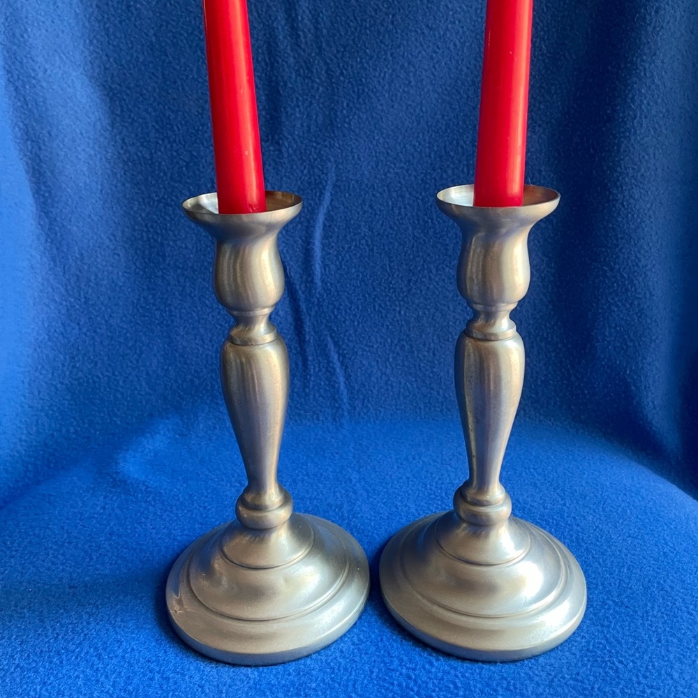 🕯️ Preisner Pewter 2097 Candlestick Pair. Vintage discontinued in 1967. 🕯️